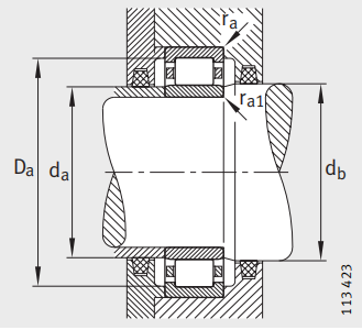 FAG NU2304-E-TVP2 Mounting dimensions 