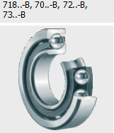 Open angular contact ball bearing